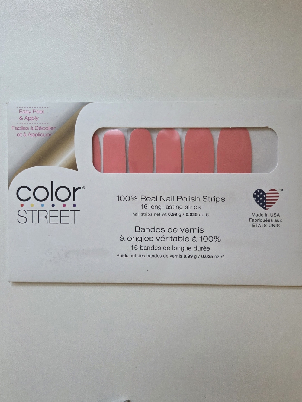Color Street Caribbean Coral Nail Polish Strips